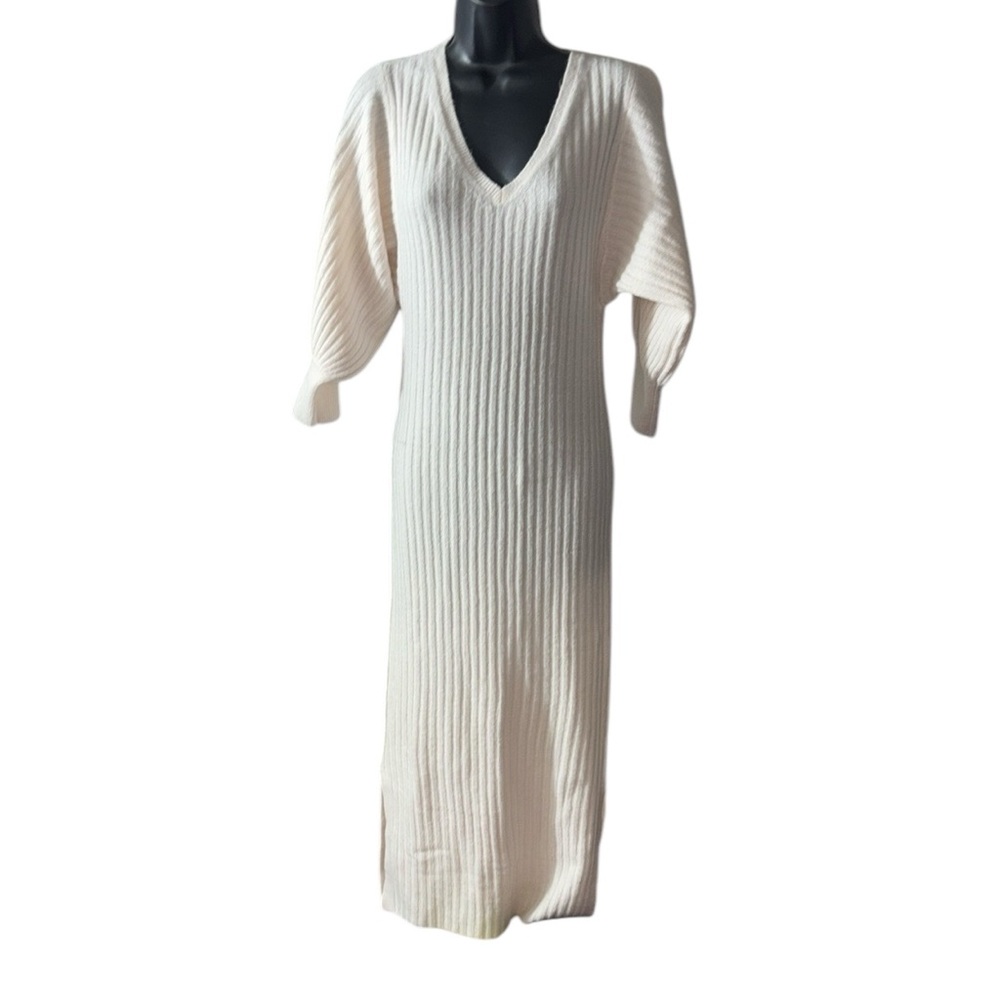 NWT Rachel Parcell Elegant Cream Knit Dress, Size XS
